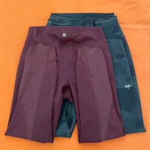 Lululemon Yoga 7/8 and Alo Camo Leggings Duo